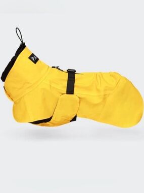 PAIKKA Visibility Yellow Waterproof Dog Raincoat – 45 cm (18”) – Reflective